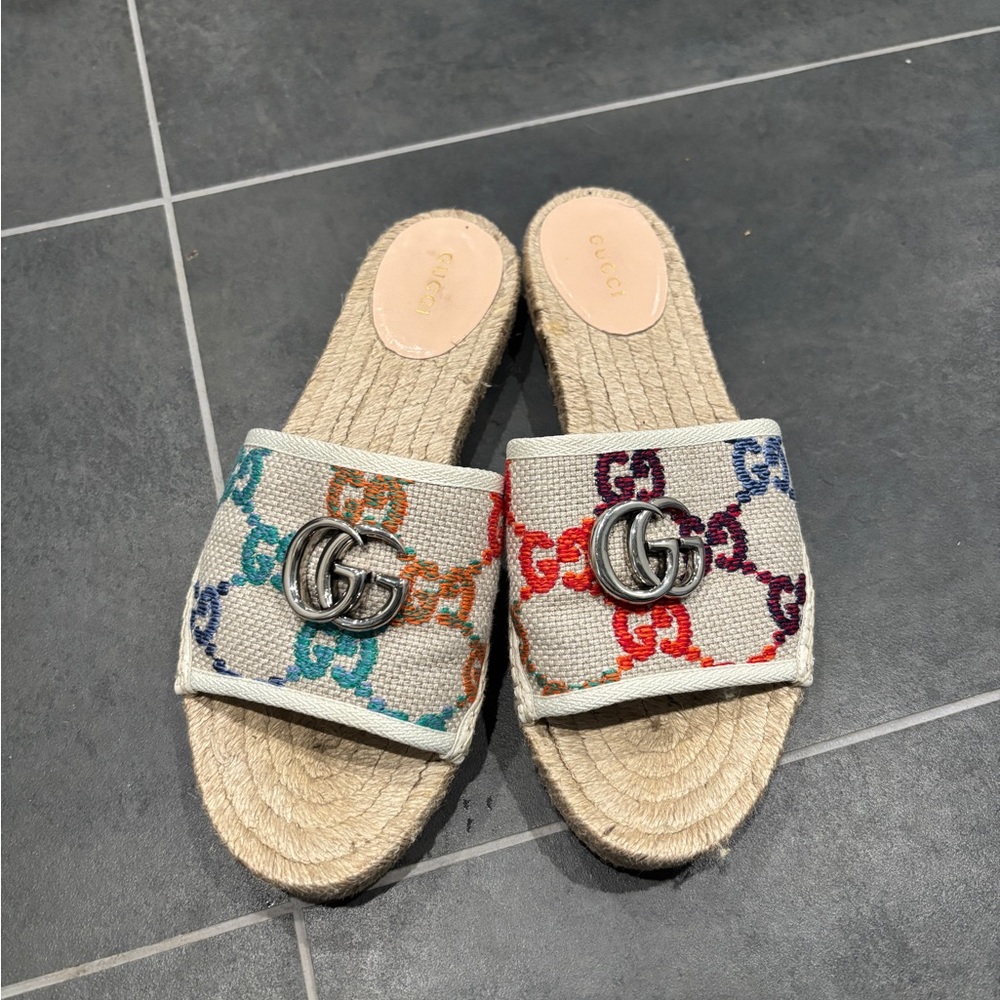 Gucci Multicolor Slide Sandals